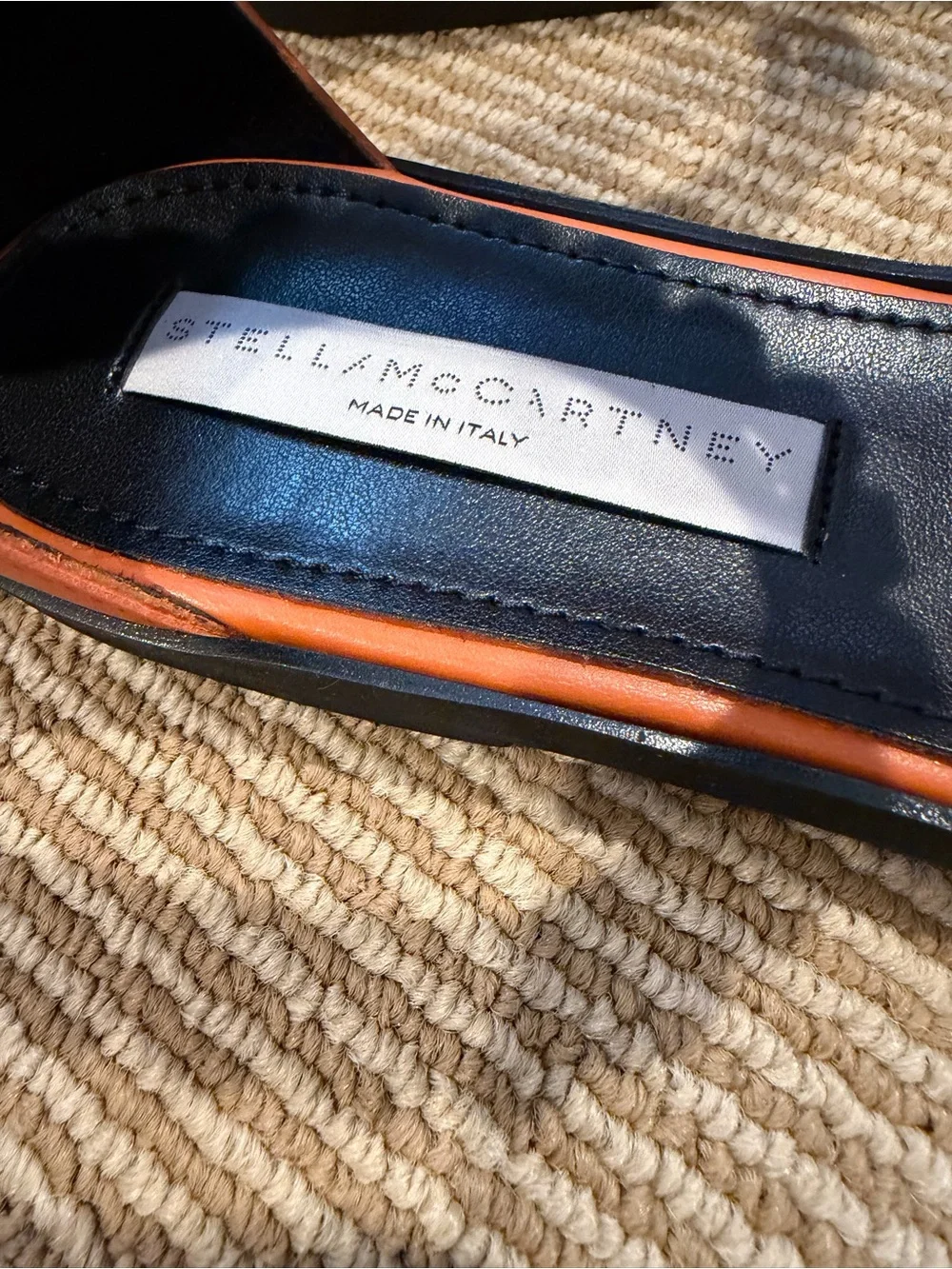 Stella McCartney Falabella Orange Chain-Trim Flat Sandals 39 - Picture 6 of 8